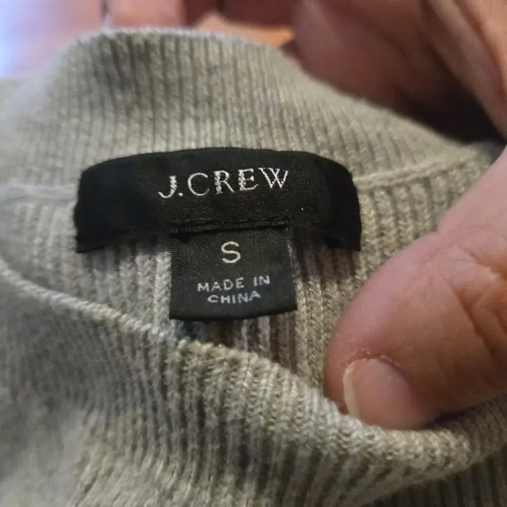 J.Crew Gray Balloon Sleeve Sweater Wool Cashmere Blend Small